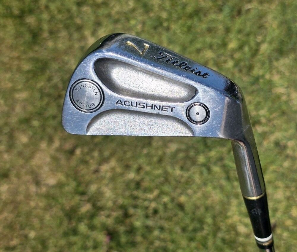 Titleist Acushnet AC-108 Tungsten 7 Iron Stiff Flex Steel Shaft 37" RH New Grip